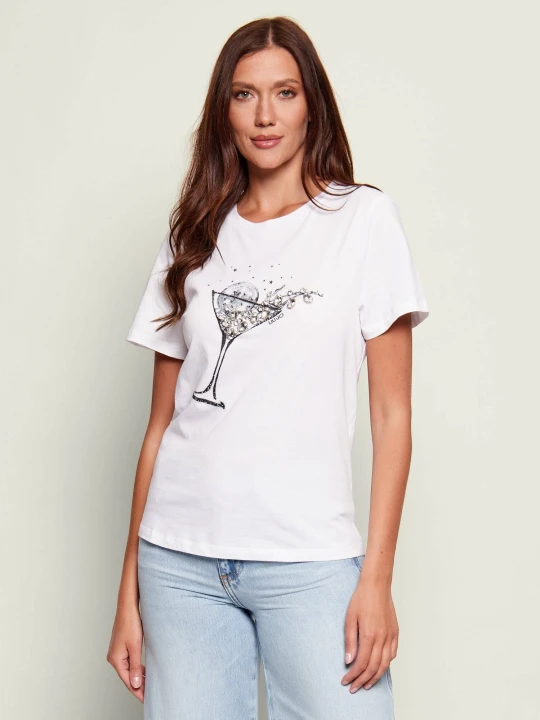 Zdjęcie produktu Liu Jo T-shirt | Regular Fit biały