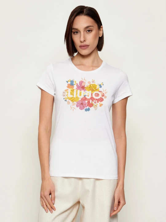 Zdjęcie produktu Liu Jo T-shirt | Regular Fit biały