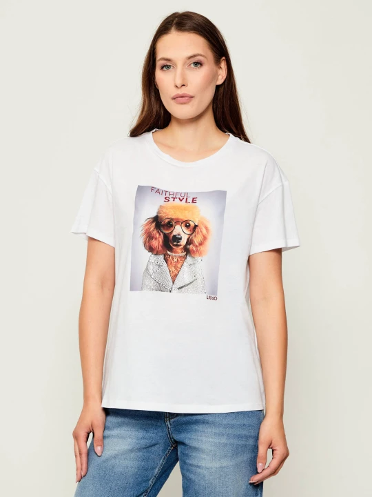 Zdjęcie produktu Liu Jo T-shirt | Regular Fit biały