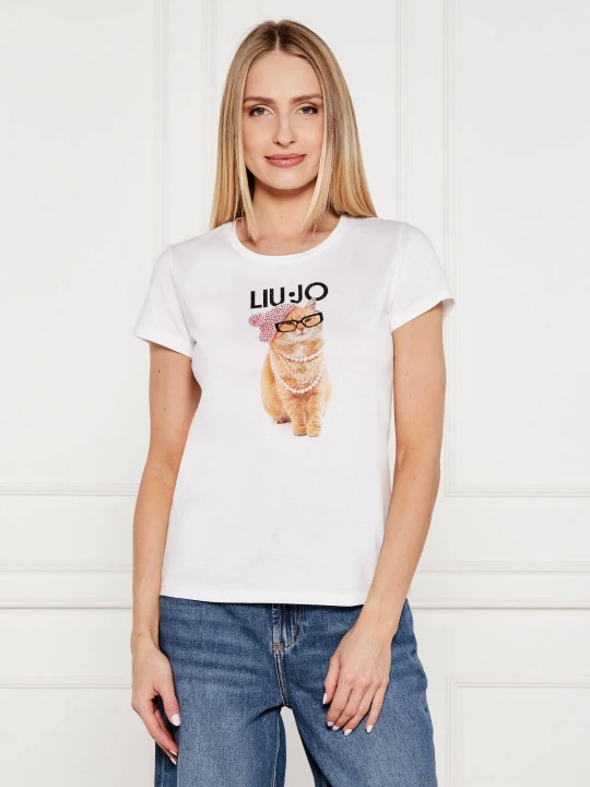 Zdjęcie produktu Liu Jo T-shirt | Regular Fit biały