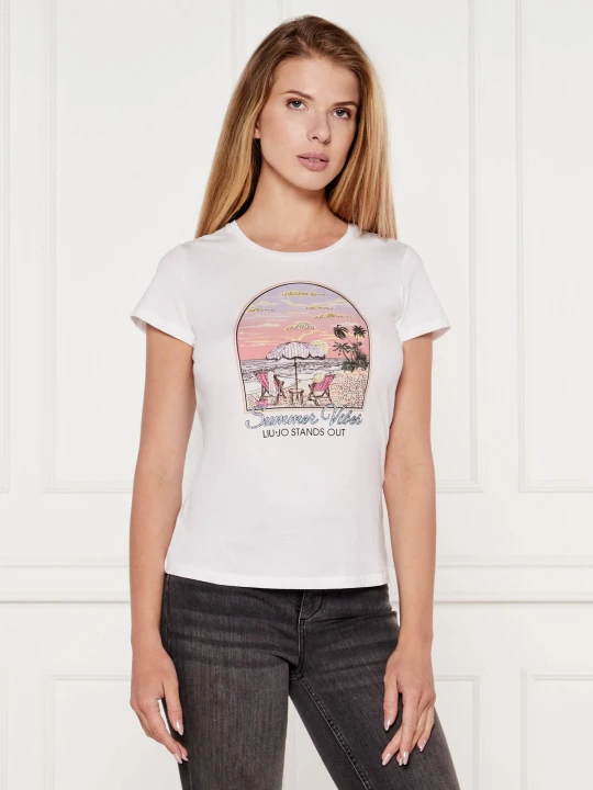Zdjęcie produktu Liu Jo T-shirt | Regular Fit biały