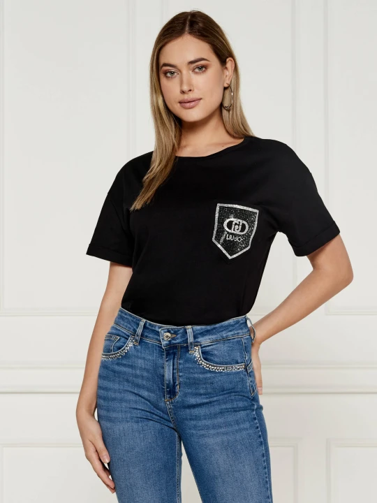 Zdjęcie produktu Liu Jo T-shirt | Regular Fit czarny