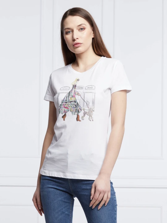 Zdjęcie produktu Liu Jo T-shirt | Regular Fit biały