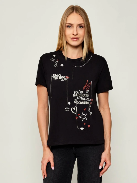 Zdjęcie produktu Liu Jo T-shirt | Relaxed fit czarny