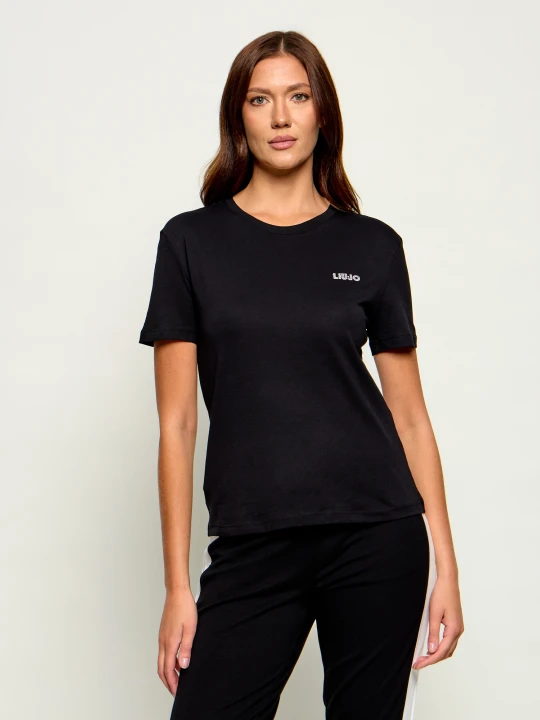 Zdjęcie produktu Liu Jo T-shirt Scarlet | Slim Fit czarny