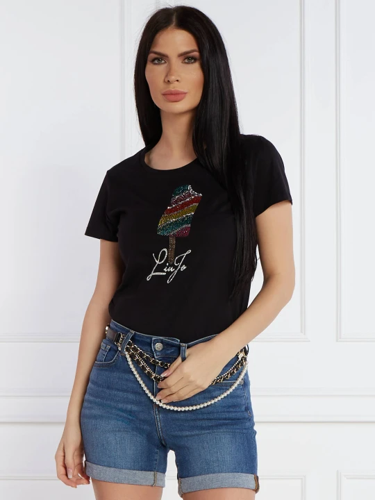 Zdjęcie produktu Liu Jo T-shirt | Slim Fit czarny