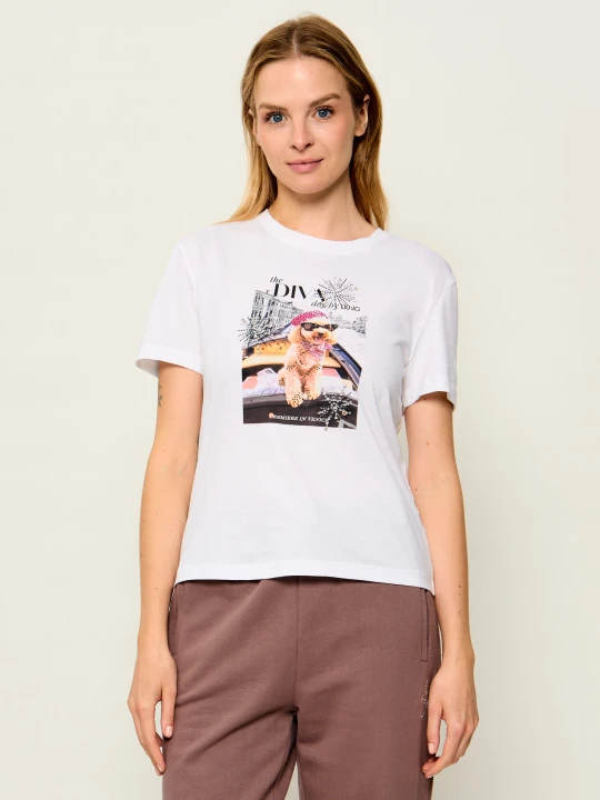 Zdjęcie produktu Liu Jo T-shirt | Slim Fit biały