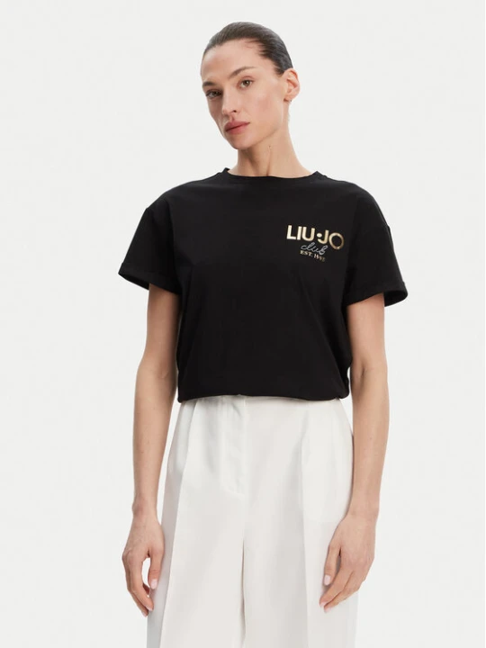 Zdjęcie produktu Liu Jo T-Shirt WA5007 JS923 Czarny Relaxed Fit