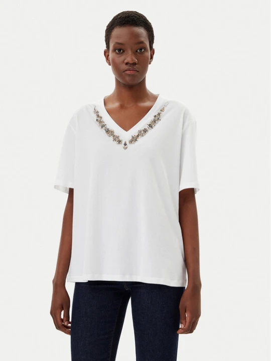 Zdjęcie produktu Liu Jo T-Shirt WA5146 JS923 Biały Regular Fit