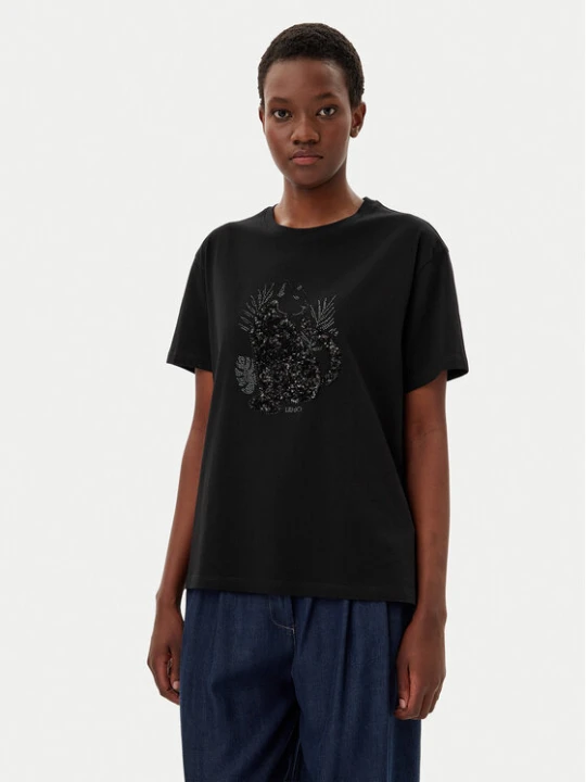 Zdjęcie produktu Liu Jo T-Shirt WA5230 JS904 Czarny Regular Fit