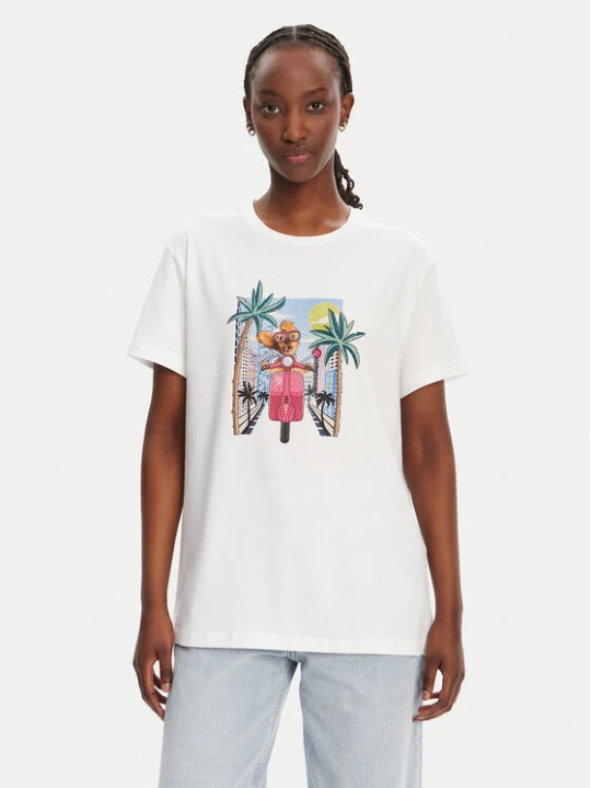 Zdjęcie produktu Liu Jo T-Shirt WA5260 JS003 Biały Regular Fit