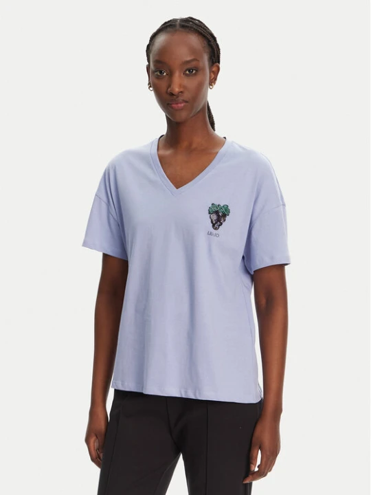 Zdjęcie produktu Liu Jo T-Shirt WA5366 JS904 Fioletowy Regular Fit