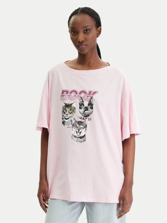 Zdjęcie produktu Liu Jo T-Shirt WA6131 J3868 Różowy Regular Fit