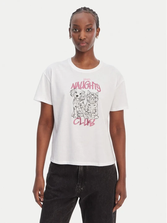 Zdjęcie produktu Liu Jo T-Shirt WA6132 JS923 Biały Regular Fit