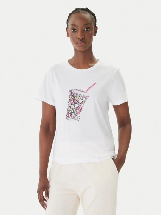 Zdjęcie produktu Liu Jo T-Shirt WA6237 JS923 Biały Regular Fit