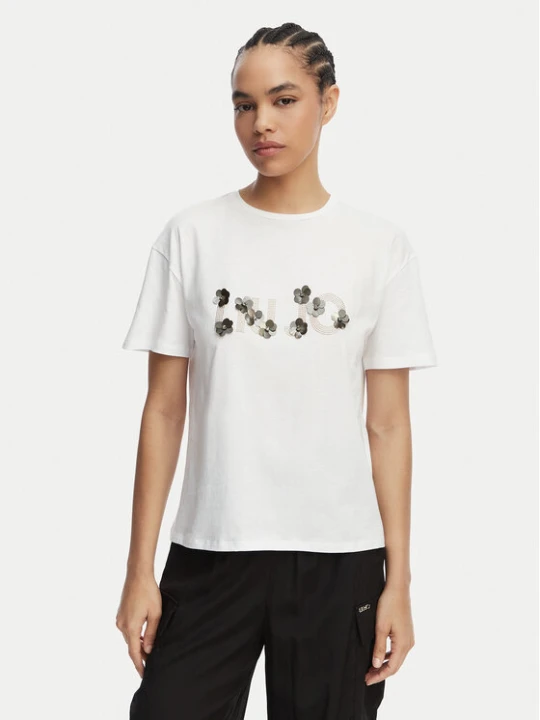 Zdjęcie produktu Liu Jo T-Shirt WA6238 JS923 Biały Regular Fit