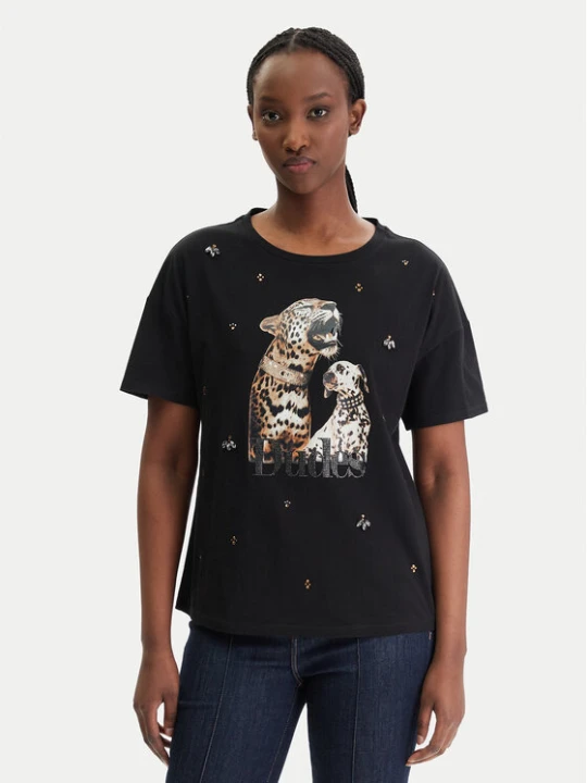 Zdjęcie produktu Liu Jo T-Shirt WA6331 JS904 Czarny Regular Fit