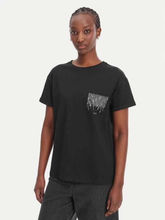 Zdjęcie produktu Liu Jo T-Shirt WA6372 JS923 Czarny Regular Fit