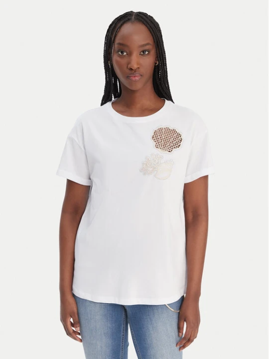 Zdjęcie produktu Liu Jo T-Shirt WA6413 JS904 Biały Regular Fit