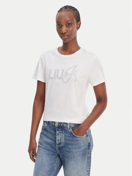 Zdjęcie produktu Liu Jo T-Shirt WA6491 JS923 Biały Regular Fit
