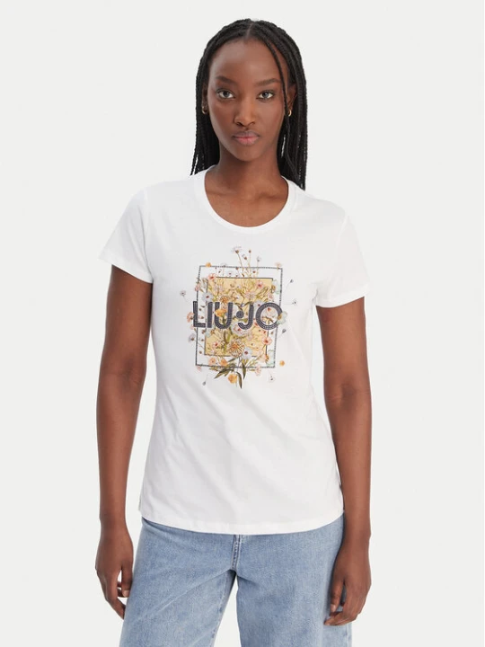 Zdjęcie produktu Liu Jo T-Shirt WA6493 JS923 Biały Regular Fit