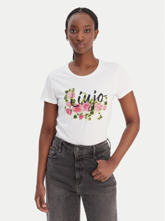 Zdjęcie produktu Liu Jo T-Shirt WA6493 JS923 Biały Regular Fit