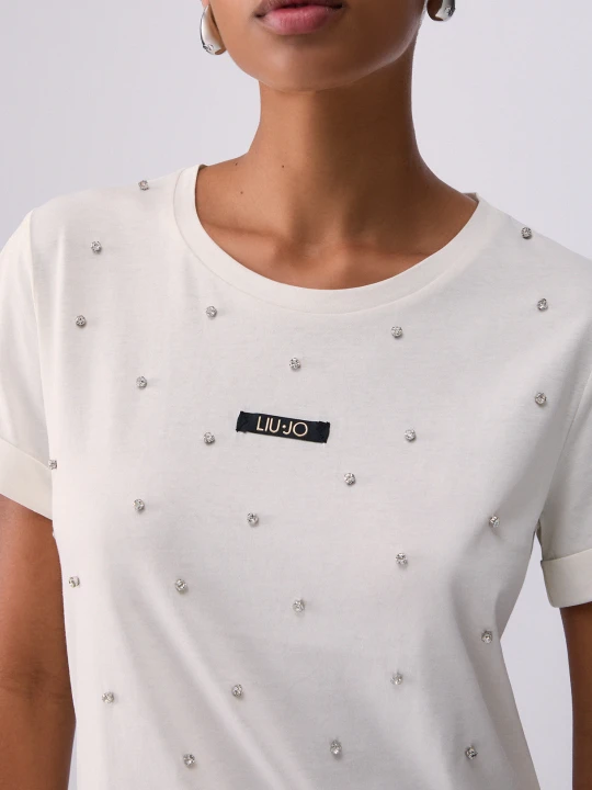 Zdjęcie produktu Liu Jo T-shirt With Appliqués biały