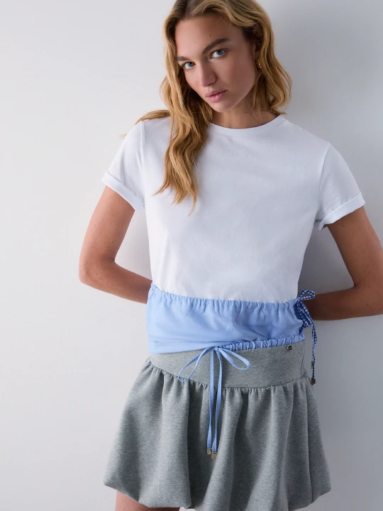Zdjęcie produktu Liu Jo T-shirt With Drawstring Light Blue
