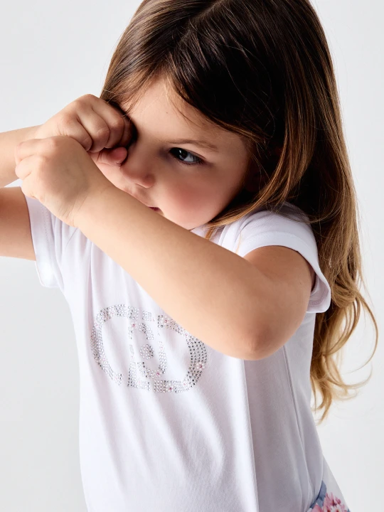 Zdjęcie produktu Liu Jo T-shirt With Jewel Embroidery biały