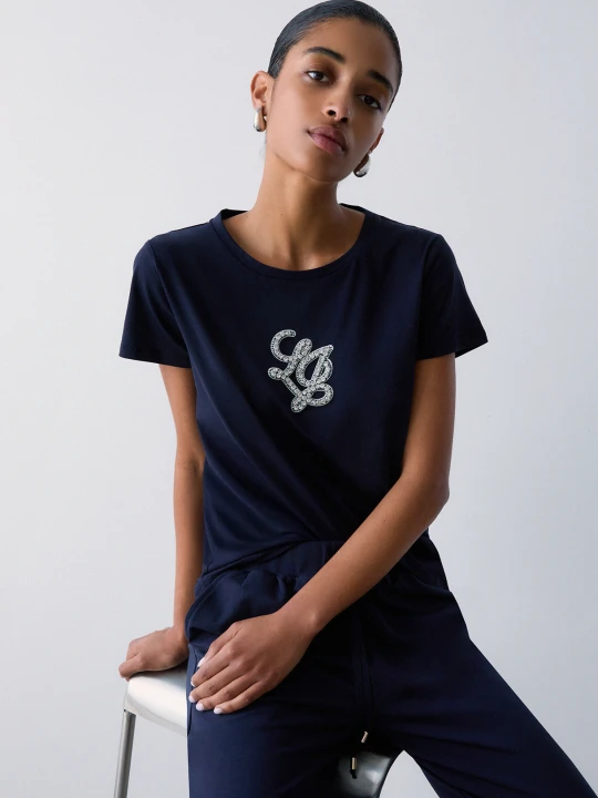 Zdjęcie produktu Liu Jo T-shirt With Logo niebieski