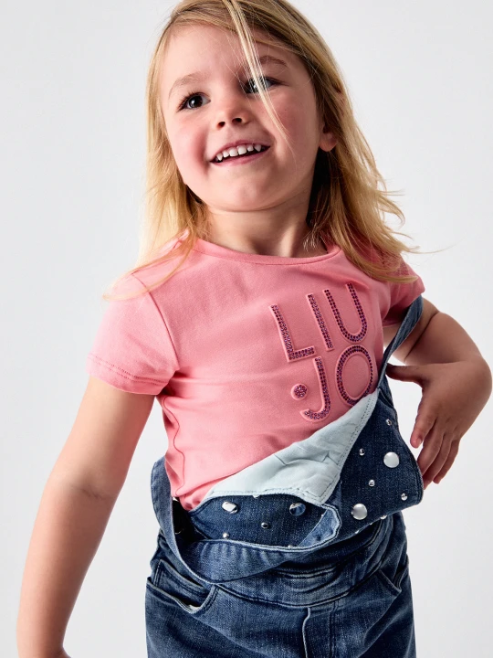 Zdjęcie produktu Liu Jo T-shirt With Logo And Gemstones różowy