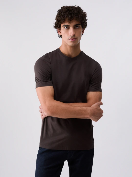 Zdjęcie produktu Liu Jo T-shirt With Logo Embroidered brązowy