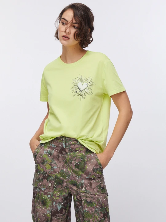 Zdjęcie produktu Liu Jo T-shirt With Print And Appliqués żółty