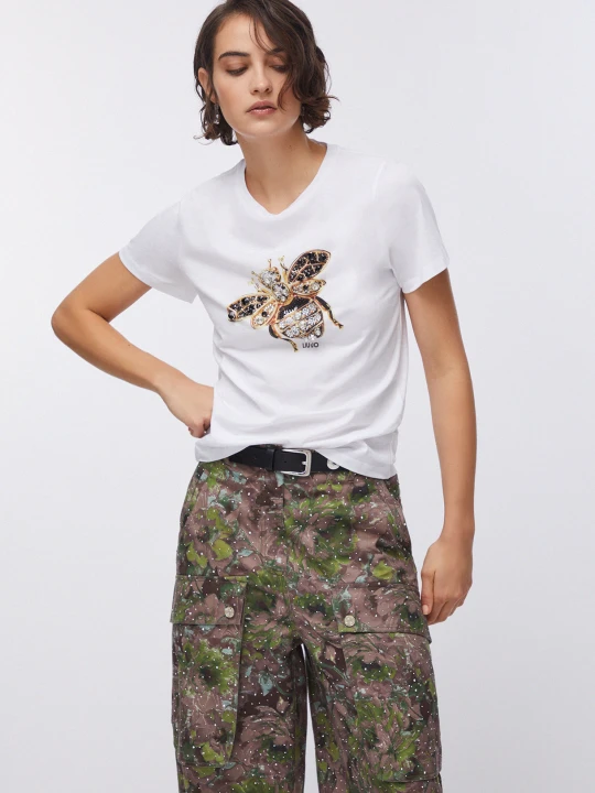 Zdjęcie produktu Liu Jo T-shirt With Print And Appliqués