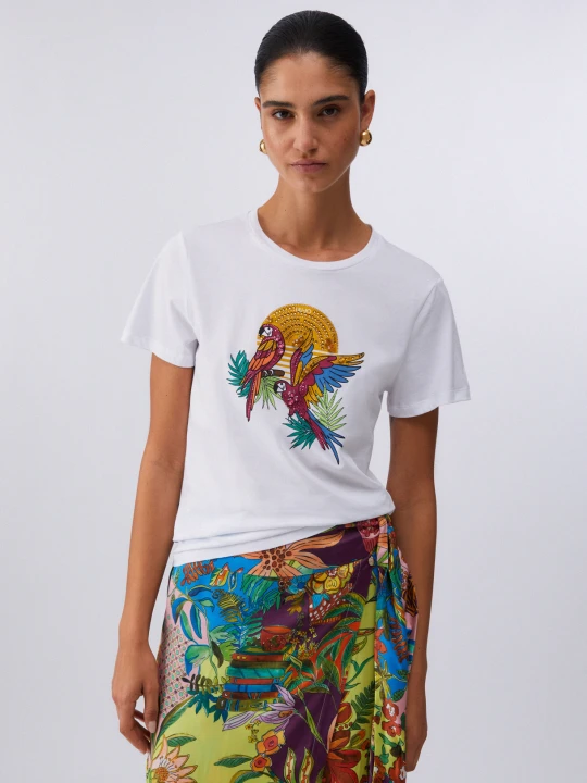 Zdjęcie produktu Liu Jo T-shirt With Print And Appliqués