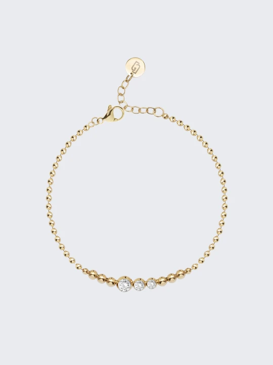 Zdjęcie produktu Liu Jo Bracelet Tennis With Rhinestones złoty