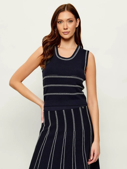 Zdjęcie produktu Liu Jo Top | Cropped Fit granatowy
