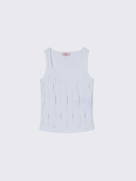 Zdjęcie produktu Liu Jo Top With Gemstones biały