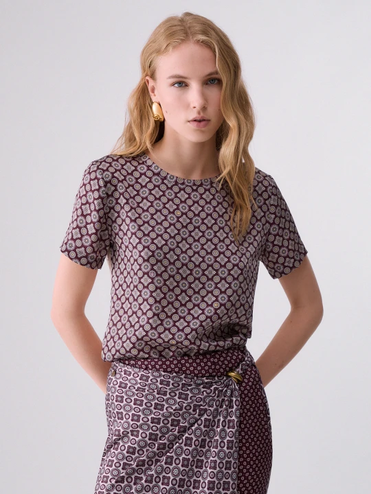 Zdjęcie produktu Liu Jo Top With Lace Details Aubergine