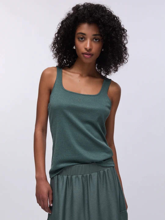 Zdjęcie produktu Liu Jo Top With Monogram Logo Khaki Green