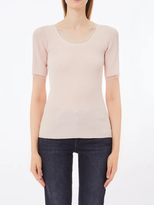 Zdjęcie produktu Liu Jo Top With Tulle Inserts Light Pink