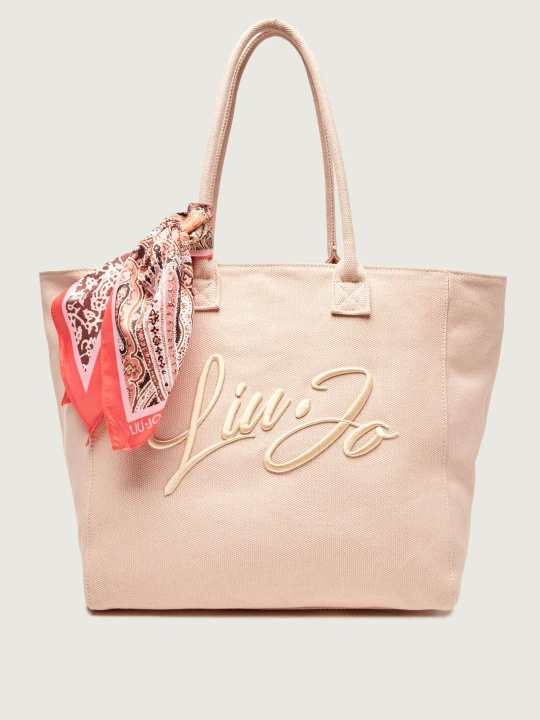 Zdjęcie produktu Liu Jo Torba plażowa + apaszka Plentia pudrowy róż