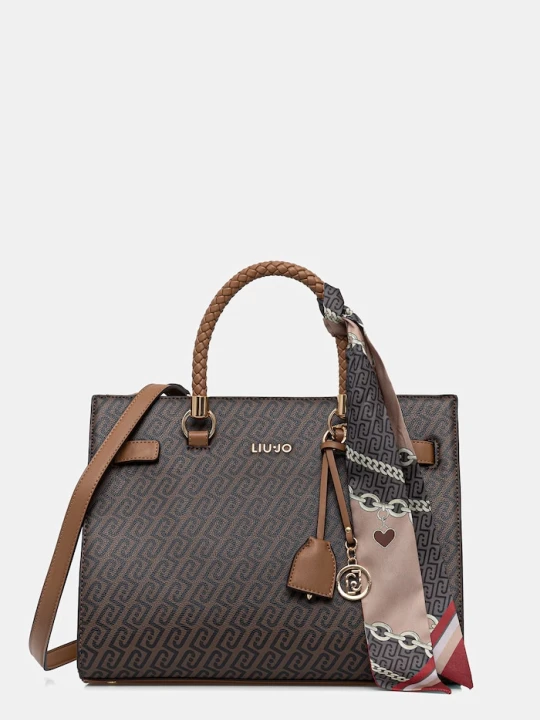 Zdjęcie produktu Liu Jo torebka shopper damska z imitacji skóry brązowy