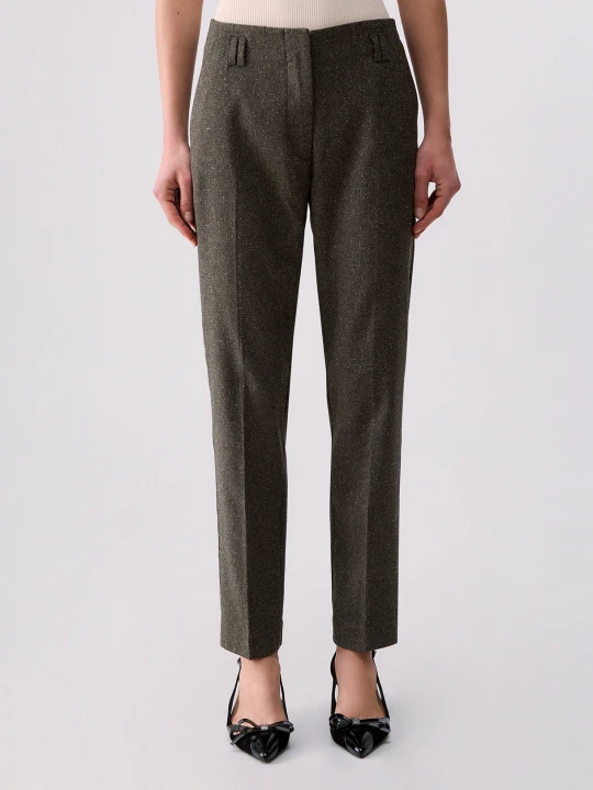 Zdjęcie produktu Liu Jo Trousers Cigarette In Tweed Dark Green