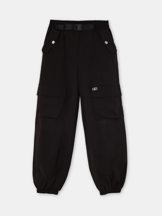 Zdjęcie produktu Liu Jo Trousers Wide In Fabric Tecnico czarny