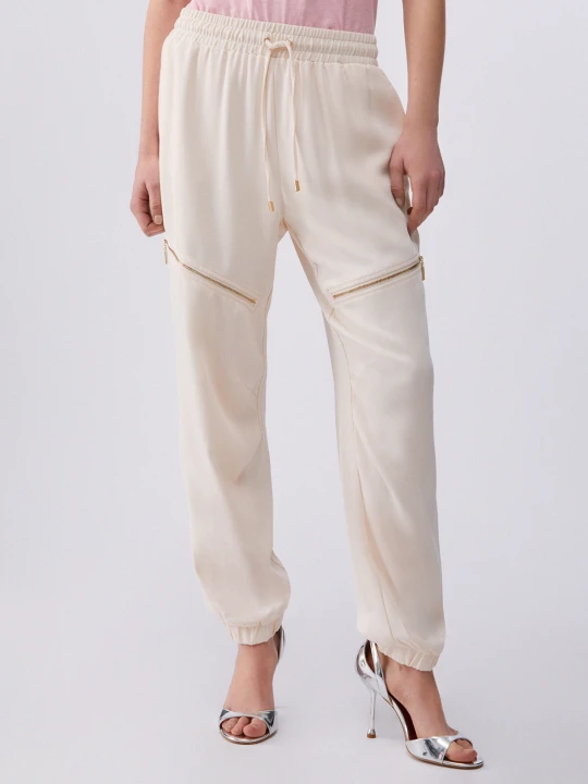Zdjęcie produktu Liu Jo Trousers With Zip Champagne