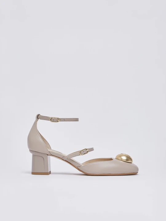 Zdjęcie produktu Liu Jo Two-piece Leather Pumps beżowy