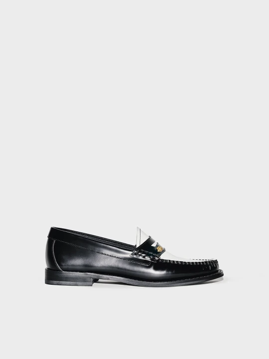 Zdjęcie produktu Liu Jo Two-tone Leather Loafers czarny