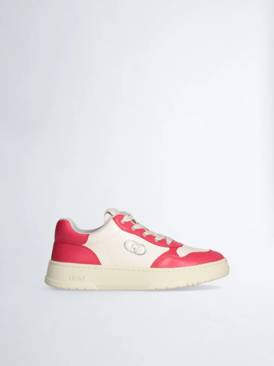 Zdjęcie produktu Liu Jo Two-tone Leather Sneakers czerwony