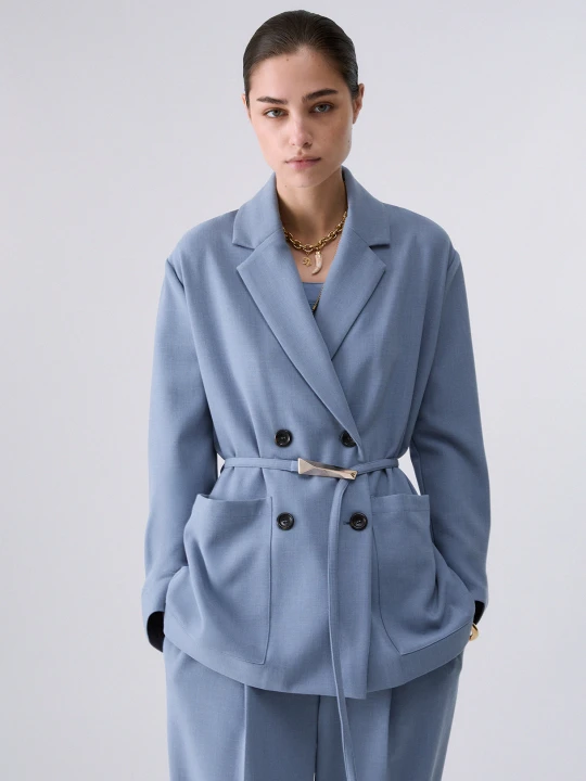 Zdjęcie produktu Liu Jo Unstructured Mélange Jacket Light Blue
